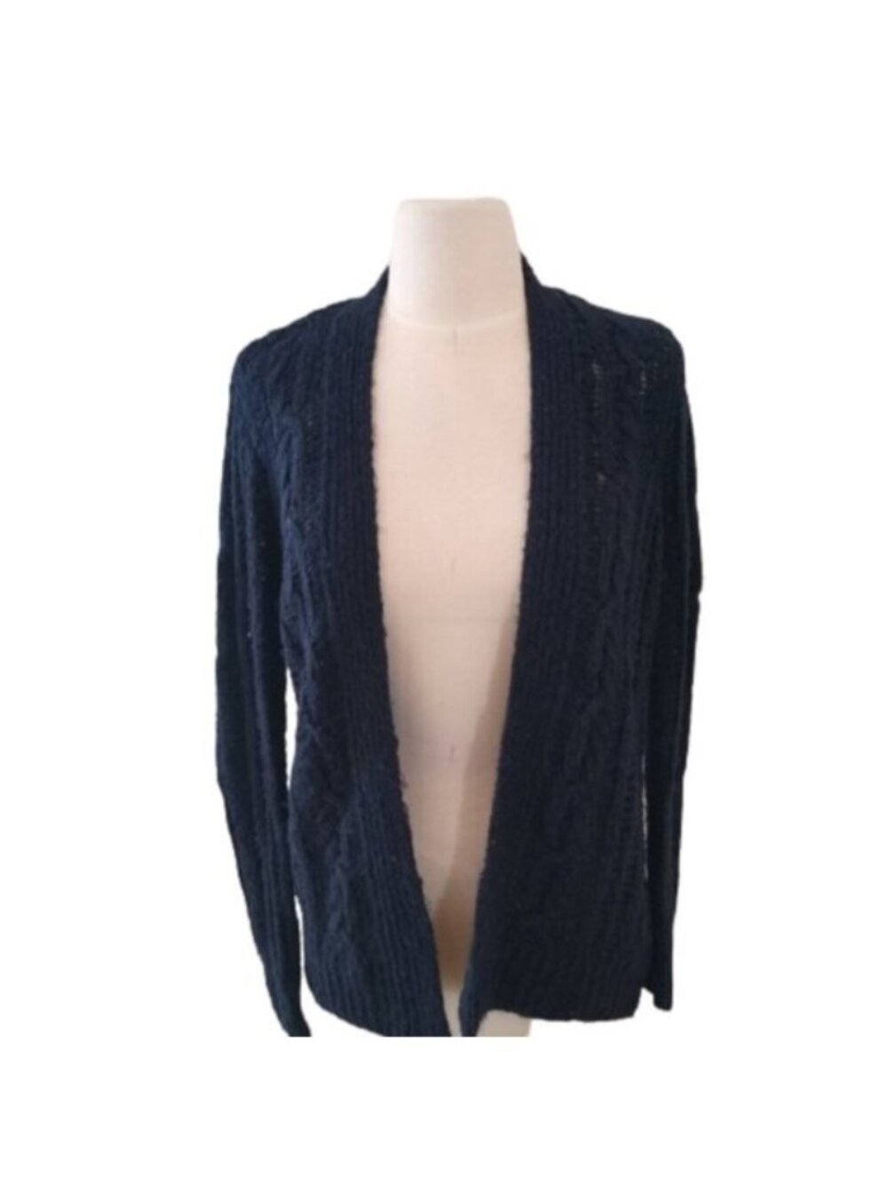 Juniors Hollister  Open Front Cardigan Sweater, Navy, Size XS